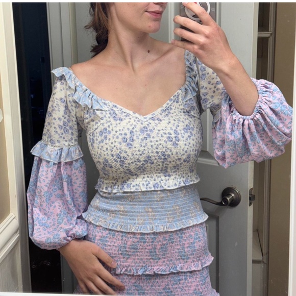 Yvonne & Love DAINTY COQUETTE STYLE DRESS WITH PUFF SLEEVES AND RUFFLES - Picture 3 of 7